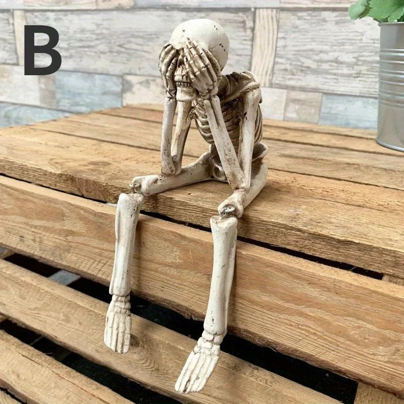 New Human Skeleton Simulation Halloween Decoration Graduation Season Decorations Goth Family Scary Cabin Halloween Decor