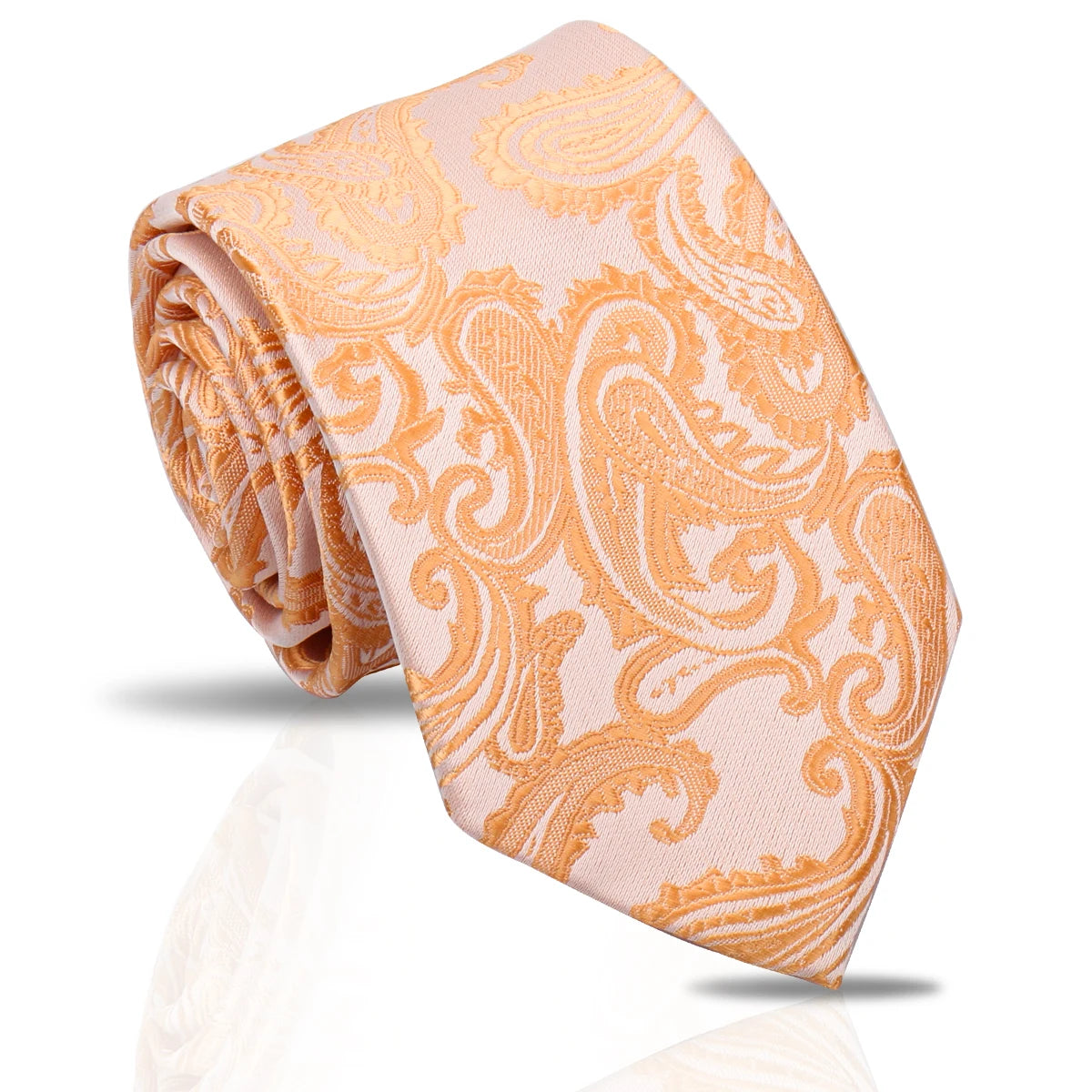 Man Tie Brand New Fashion Paisley Black Necktie Orange Dark Blue Gravata For Men Slim Paisley Floral Fit Wedding Workplace Neck