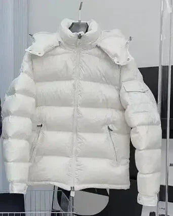 New Winter Men Shiny Puffer Jackets Hooded Casual White Duck Down Coats High Quality Male Outdoor Windproof Warm Jackets