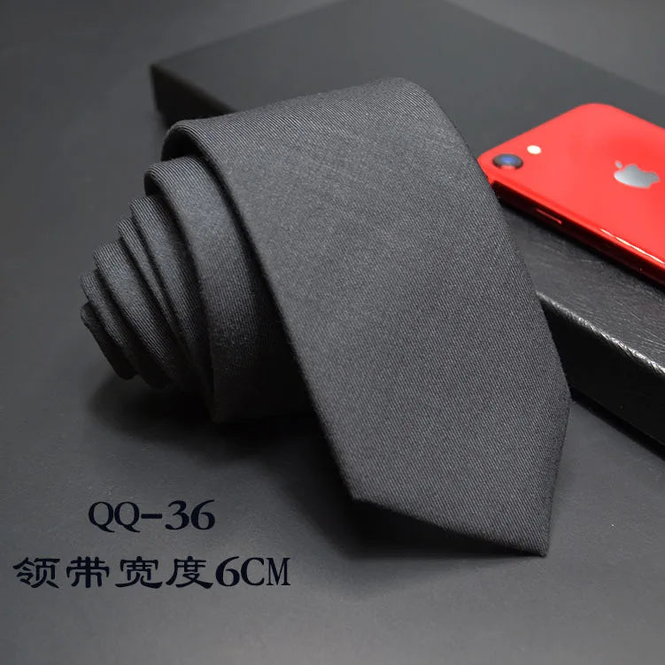 Mens Ties 6cm Classic Cotton Handmade Skinny Neck Ties for Men Striped Narrow Collar Slim Cashmere Tie Casual Plaid Tie For Man