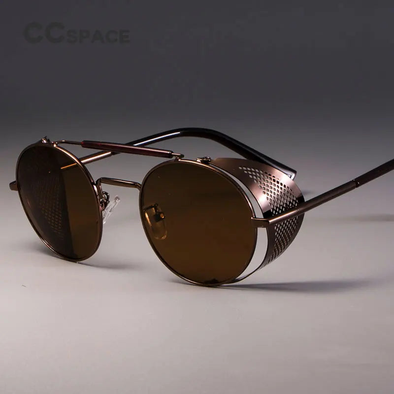 zml14 Retro Round Metal Sunglasses Steampunk Men Women Brand Designer Glasses Oculos De Sol Shades UV Protection