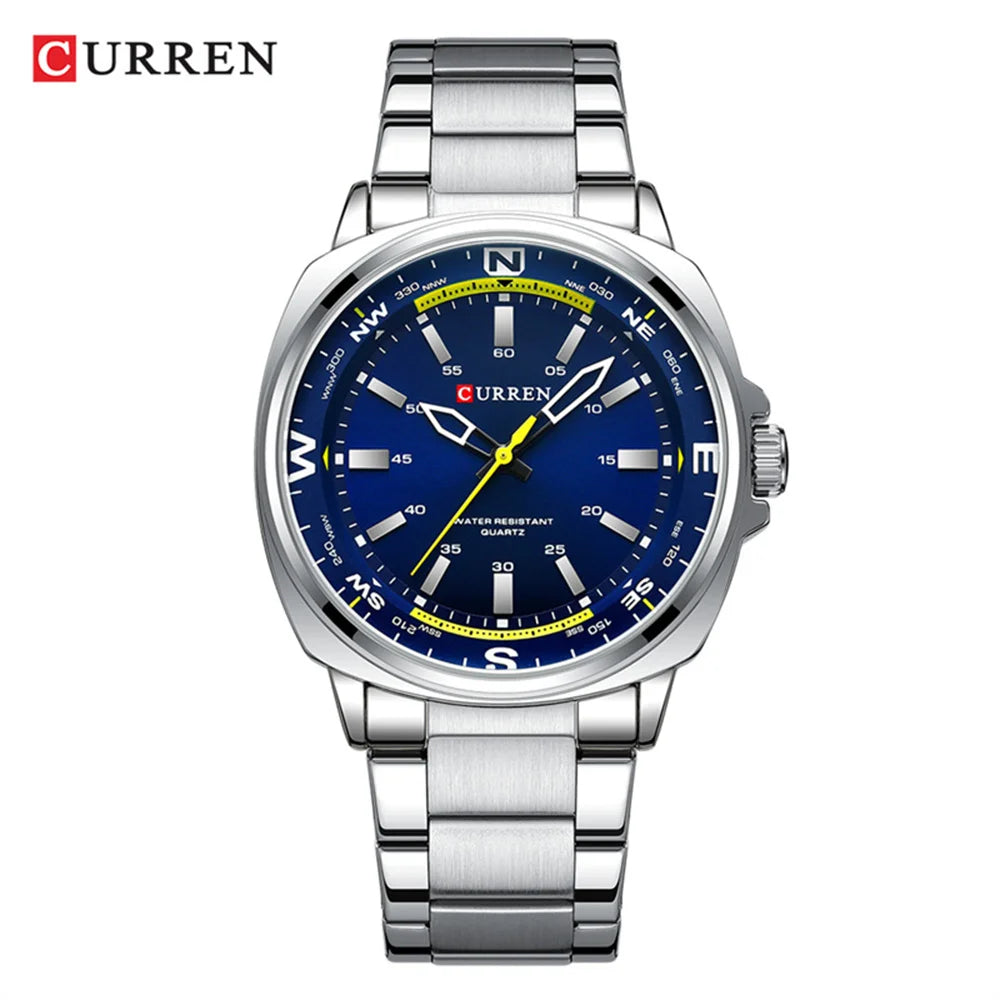 New CURREN Top Brand Luxury Mens Watches Male Clocks Date Sport Military Clock Leather Strap Quartz Business Men Watch Gift 8225