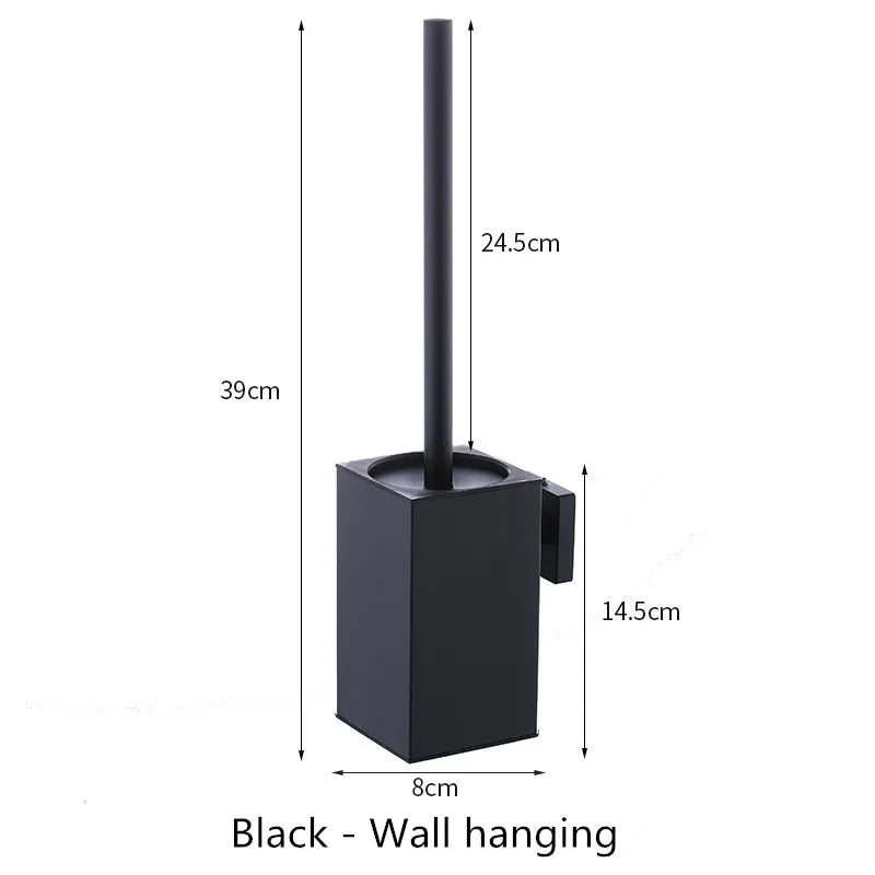 Toilet Brush Holder Wall Mounted Bathroom Cleaning Brush Toilet Brushes For Cleaning Storage Space Stainless steel Black gold