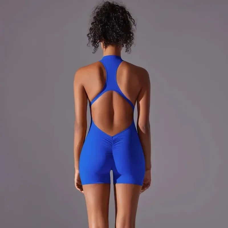 Women Bodysuits Gym Push Up Workout Clothes Fitness Sports Bodysuit Yoga Suit Breathable Quick Drying Sports Yoga Clothing