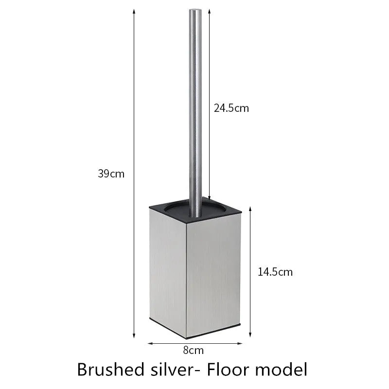 Toilet Brush Holder Wall Mounted Bathroom Cleaning Brush Toilet Brushes For Cleaning Storage Space Stainless steel Black gold