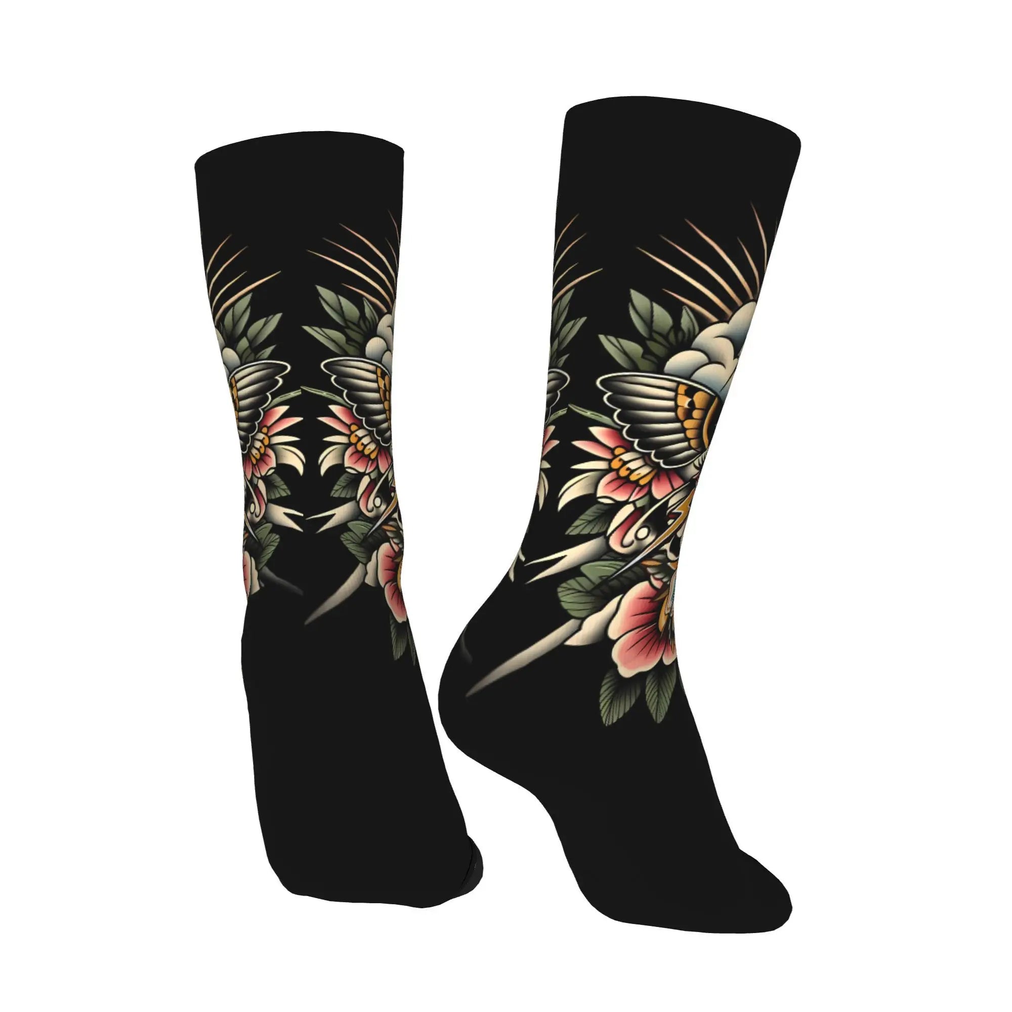 Eye Tattoo  Sock Printed Man Polyester Fashion
