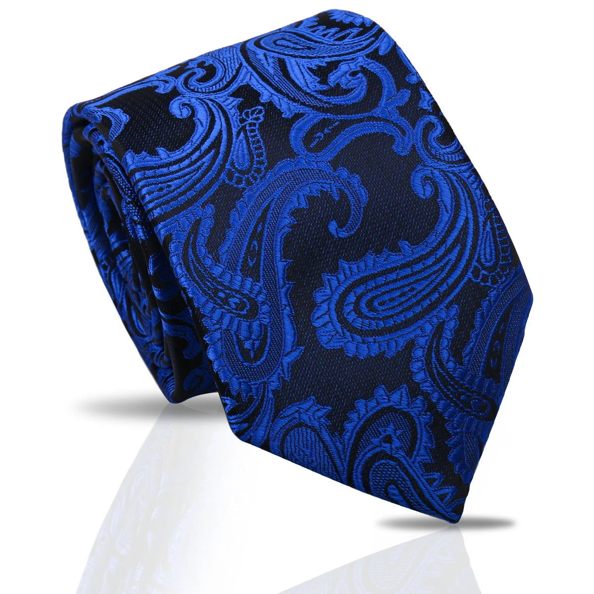 Man Tie Brand New Fashion Paisley Black Necktie Orange Dark Blue Gravata For Men Slim Paisley Floral Fit Wedding Workplace Neck