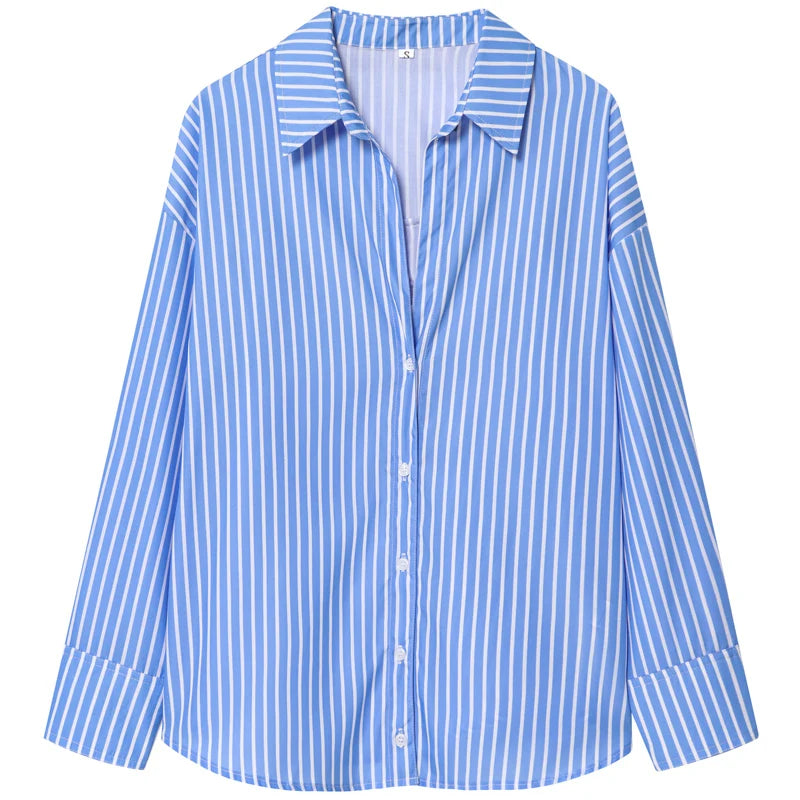 TRAF Woman 2025 Oversized Shirts & Blouses Spring Summer 2025 Woman Elegant Button Up Long Sleeve Blouses Fashion Plus Size Tops